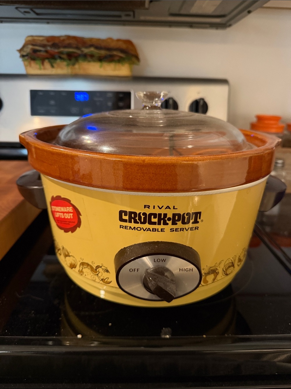 🍲 Vintage Rival Crock-Pot C3350/1 4 Qt Removable Server Slow Cooker
